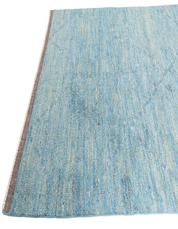 Detail image of  6' 1 x 9' 6  Hand Knotted Moroccan Wool Rug