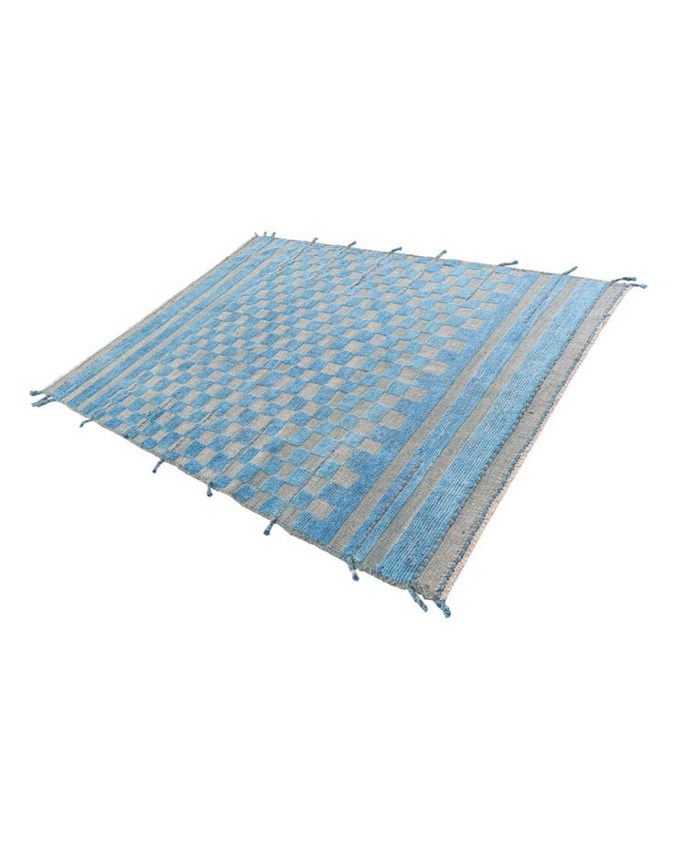 Detail image of  5' 4 x 7' 2  Hand Knotted Moroccan Wool Rug