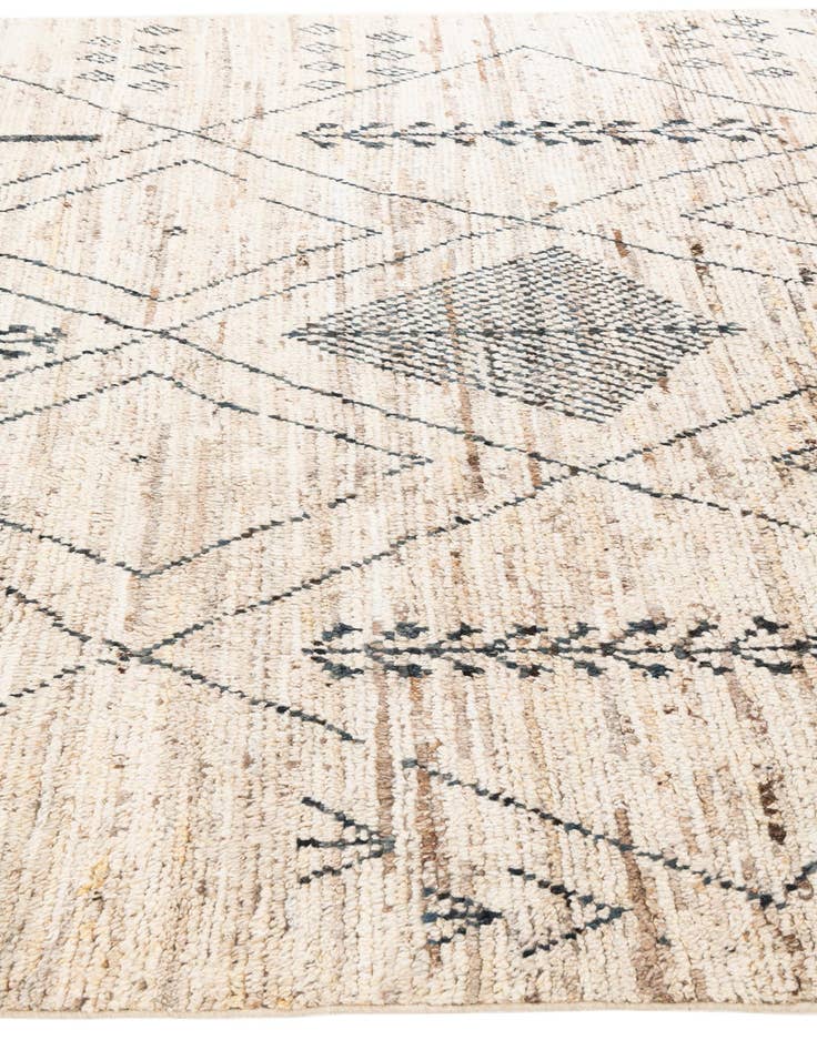 Detail image of  6' 7 x 9' 6  Hand Knotted Moroccan Wool Rug