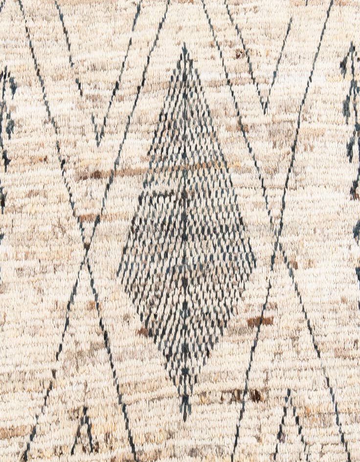 Detail image of  6' 7 x 9' 6  Hand Knotted Moroccan Wool Rug
