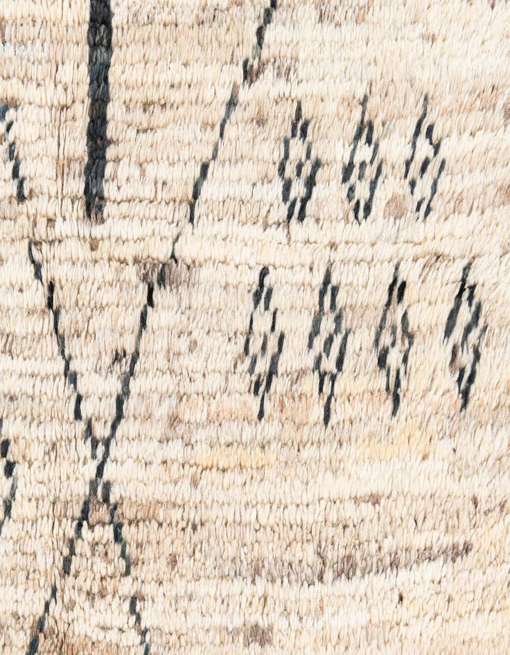 Detail image of  6' 7 x 9' 6  Hand Knotted Moroccan Wool Rug