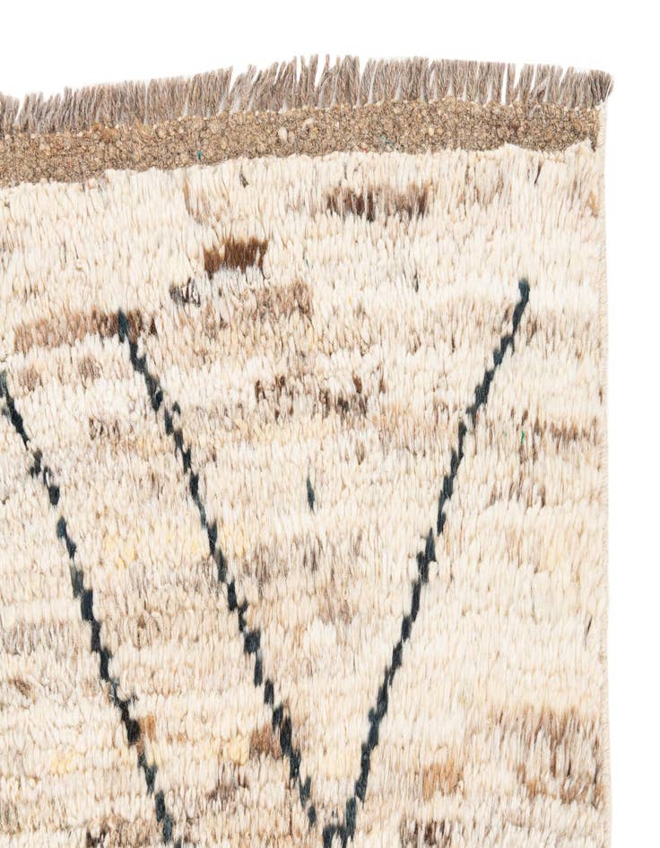 Detail image of  6' 7 x 9' 6  Hand Knotted Moroccan Wool Rug