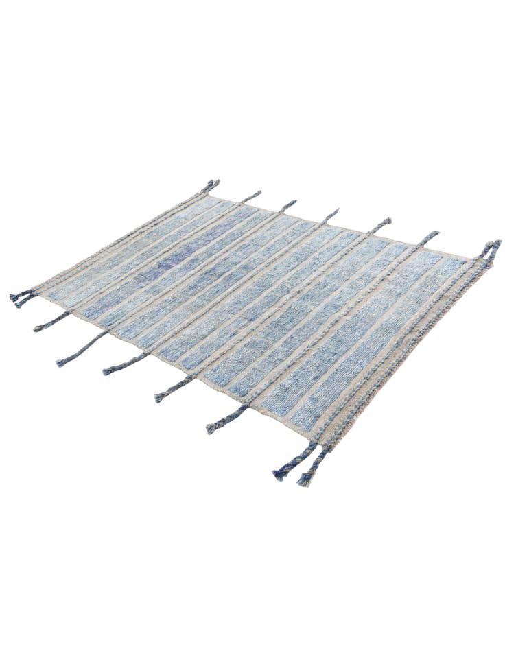 Detail image of  4' 1 x 5' 10  Hand Knotted Moroccan Wool Rug