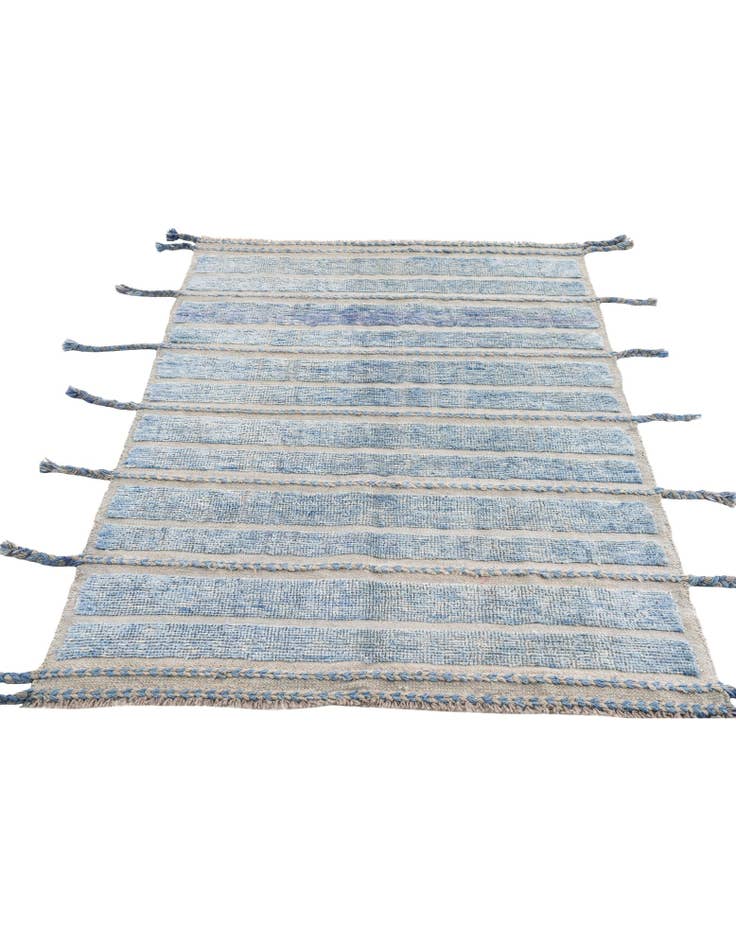 Detail image of  4' 1 x 5' 10  Hand Knotted Moroccan Wool Rug