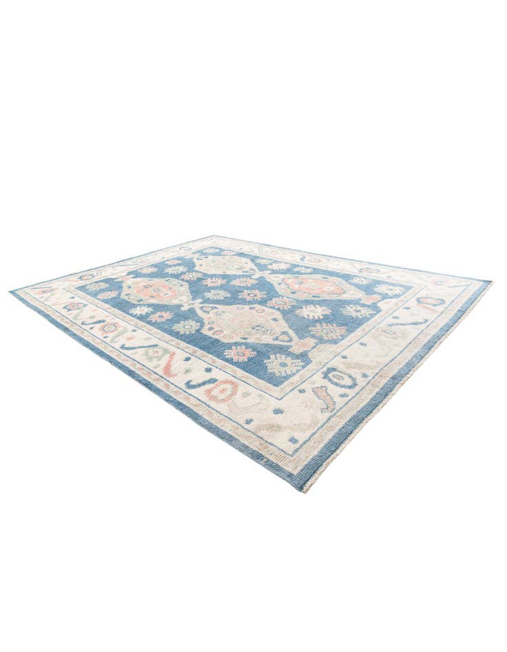 Detail image of  7' 7 x 10'  Hand Knotted Moroccan Wool Rug