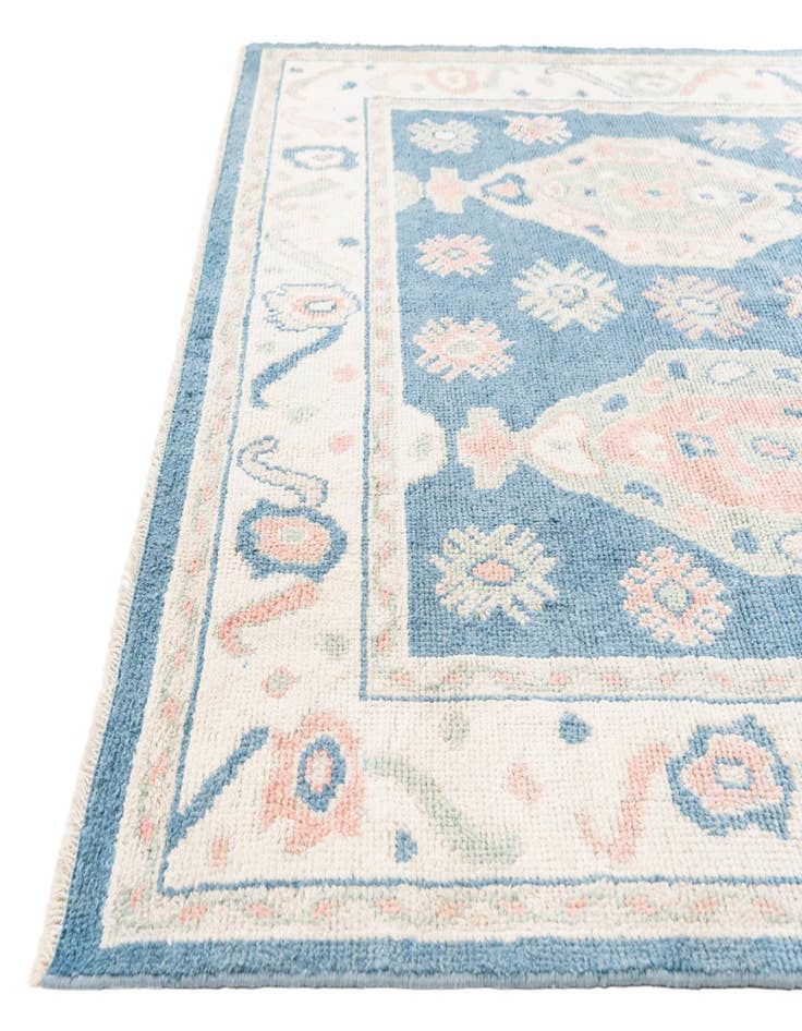Detail image of  7' 7 x 10'  Hand Knotted Moroccan Wool Rug