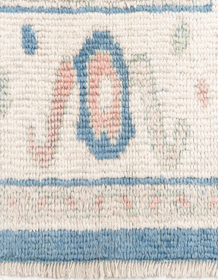 Detail image of  7' 7 x 10'  Hand Knotted Moroccan Wool Rug