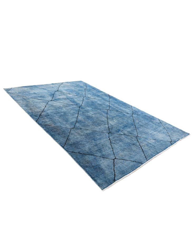 Detail image of  6' 9 x 10' 1  Hand Knotted Moroccan Wool Rug