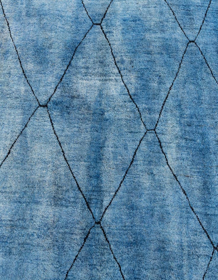 Detail image of  6' 9 x 10' 1  Hand Knotted Moroccan Wool Rug