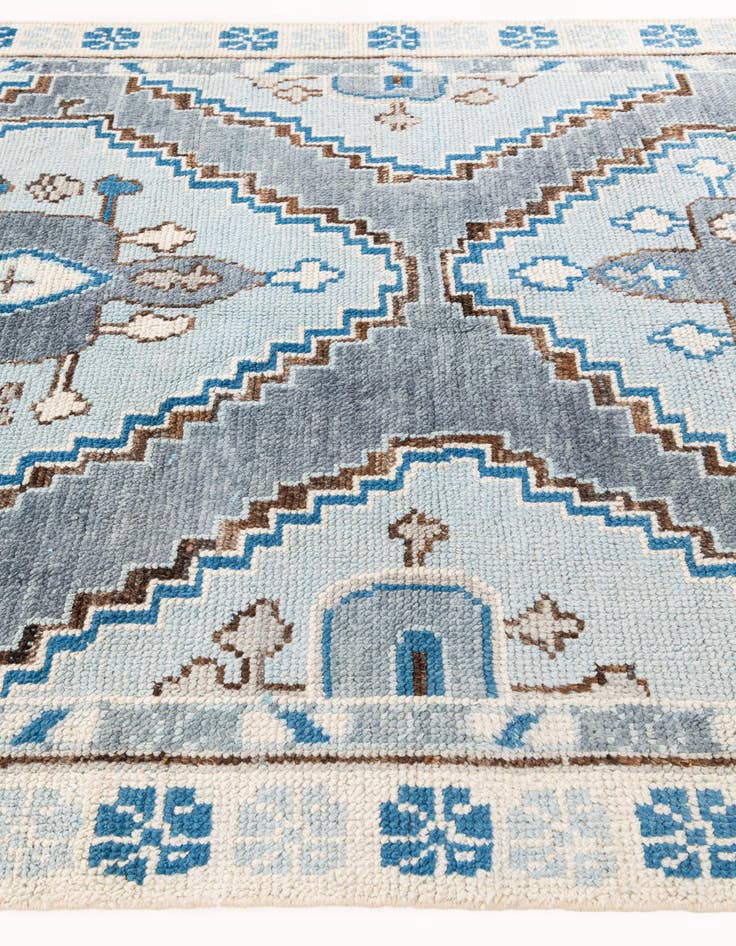 Detail image of  5' x 9'  Hand Knotted Moroccan Wool Rug
