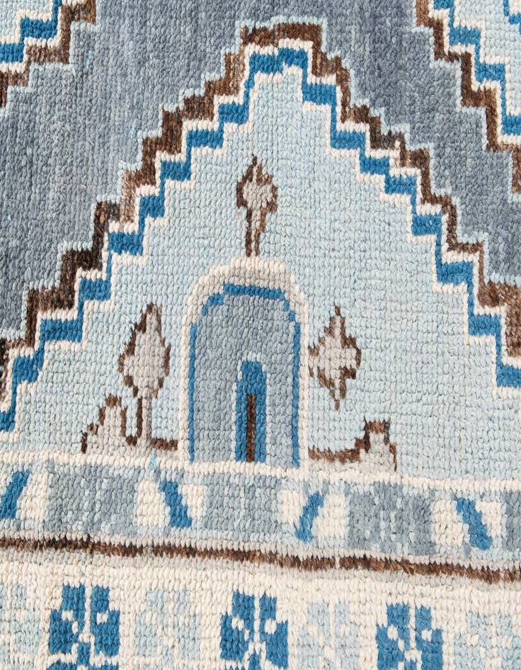 Detail image of  5' x 9'  Hand Knotted Moroccan Wool Rug