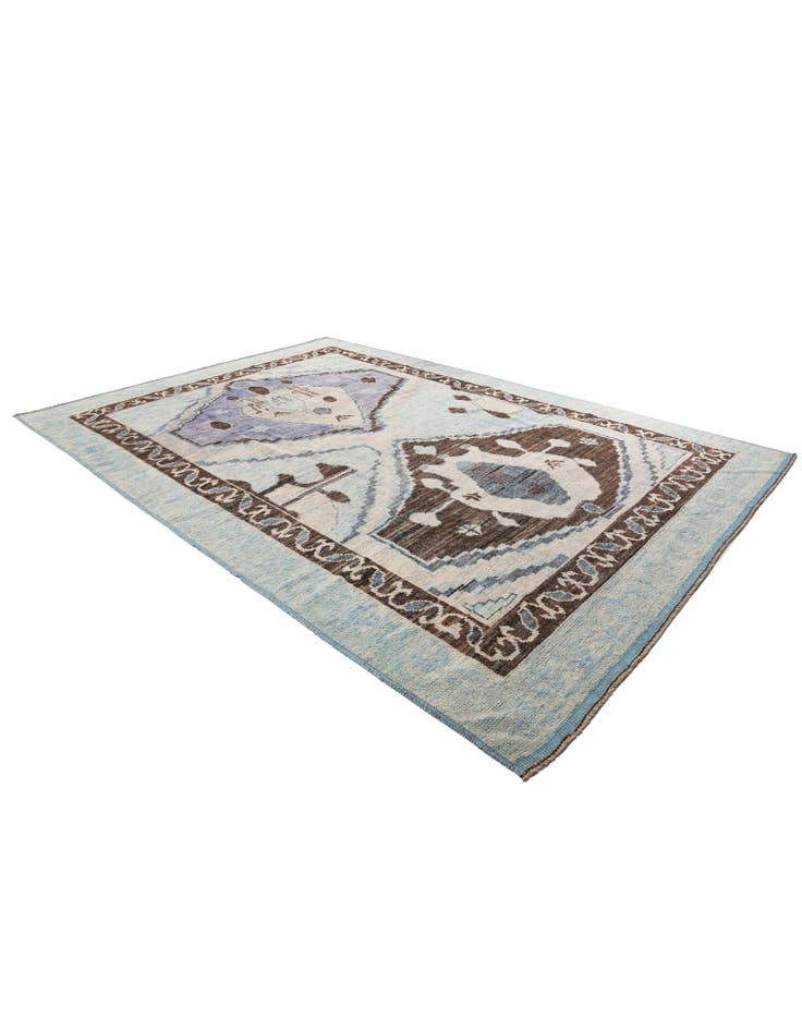 Detail image of  10' 3 x 14' 6  Hand Knotted Moroccan Wool Rug