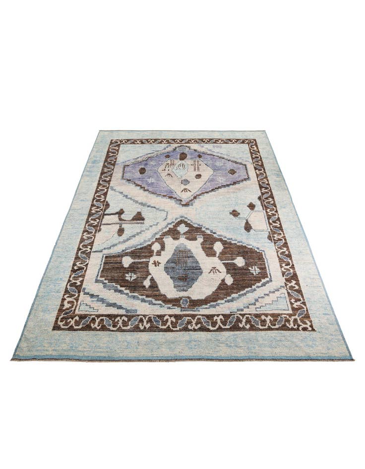 Detail image of  10' 3 x 14' 6  Hand Knotted Moroccan Wool Rug