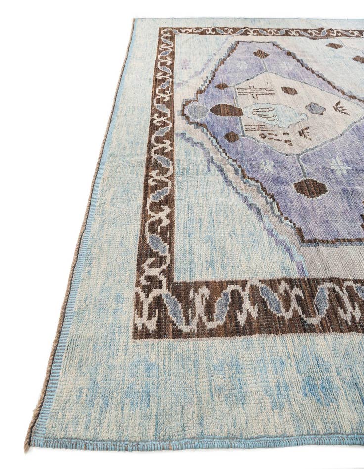 Detail image of  10' 3 x 14' 6  Hand Knotted Moroccan Wool Rug