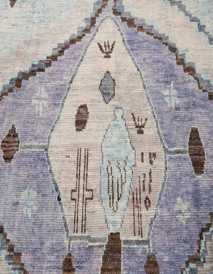 Detail image of  10' 3 x 14' 6  Hand Knotted Moroccan Wool Rug