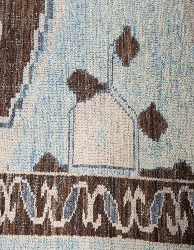 Detail image of  10' 3 x 14' 6  Hand Knotted Moroccan Wool Rug
