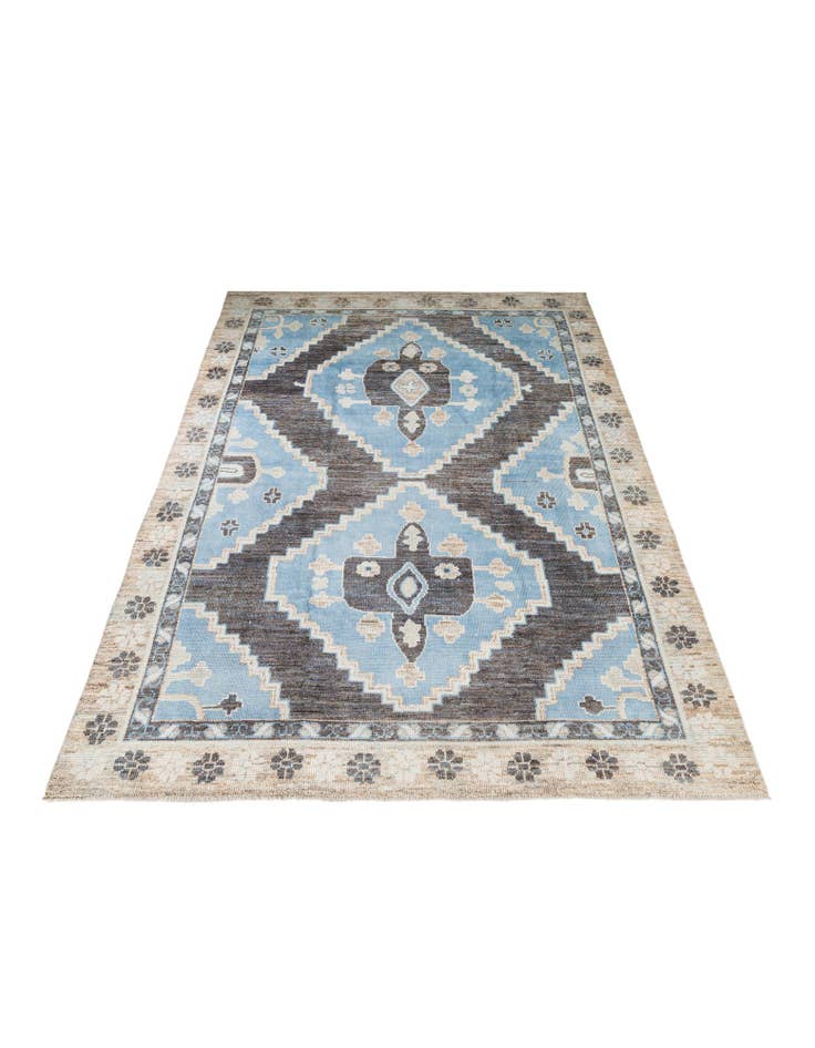 Detail image of  9' 4 x 13' 9  Hand Knotted Moroccan Wool Rug