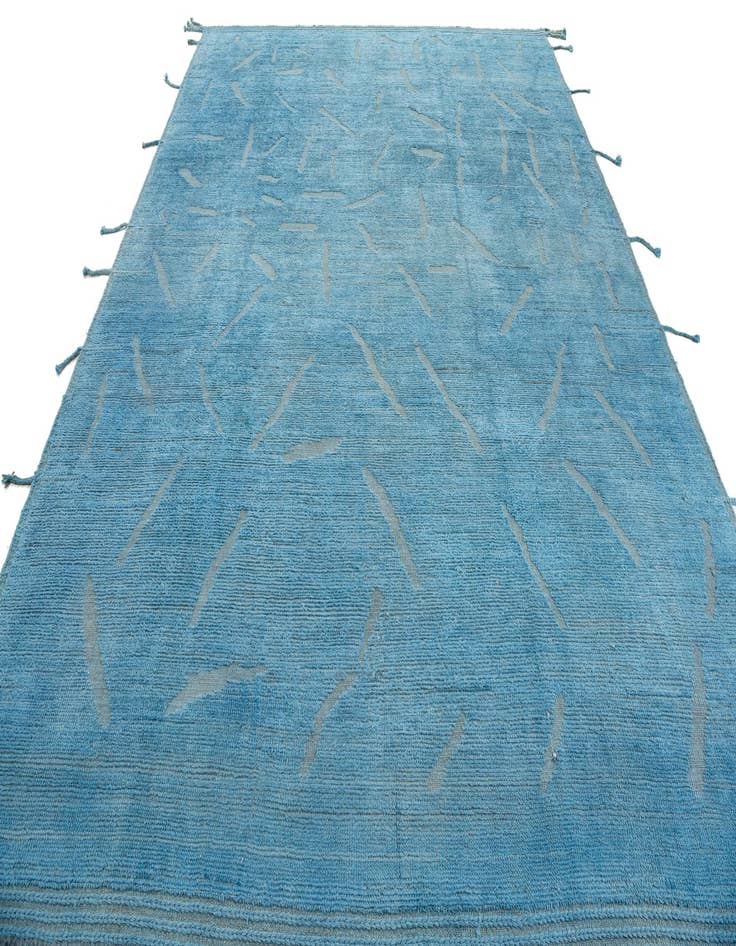 Detail image of  9' x 12'  Hand Knotted Moroccan Wool Rug