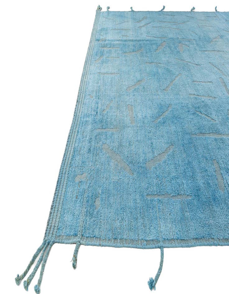 Detail image of  9' x 12'  Hand Knotted Moroccan Wool Rug