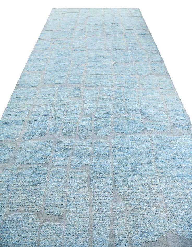 Detail image of  10' 2 x 14' 3  Hand Knotted Moroccan Wool Rug