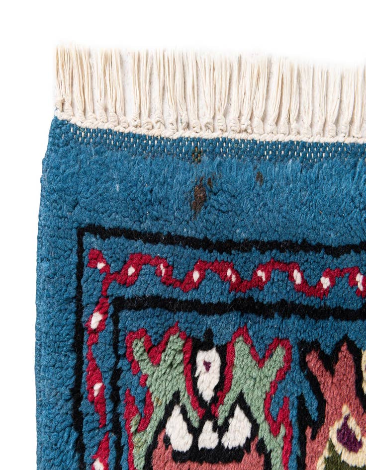 Detail image of  6' 7 x 10' 5  Hand Knotted Moroccan Wool Rug