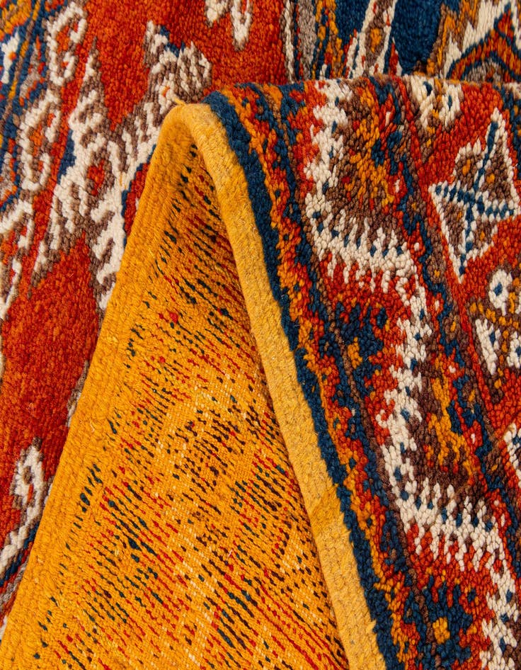 Detail image of  4' 3 x 6' 3  Hand Knotted Moroccan Wool Rug