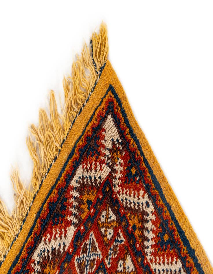 Detail image of  4' 3 x 6' 3  Hand Knotted Moroccan Wool Rug