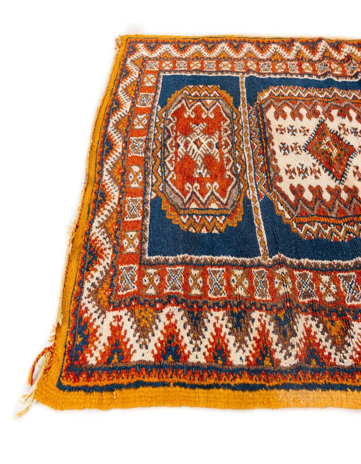 Detail image of  4' 3 x 6' 3  Hand Knotted Moroccan Wool Rug