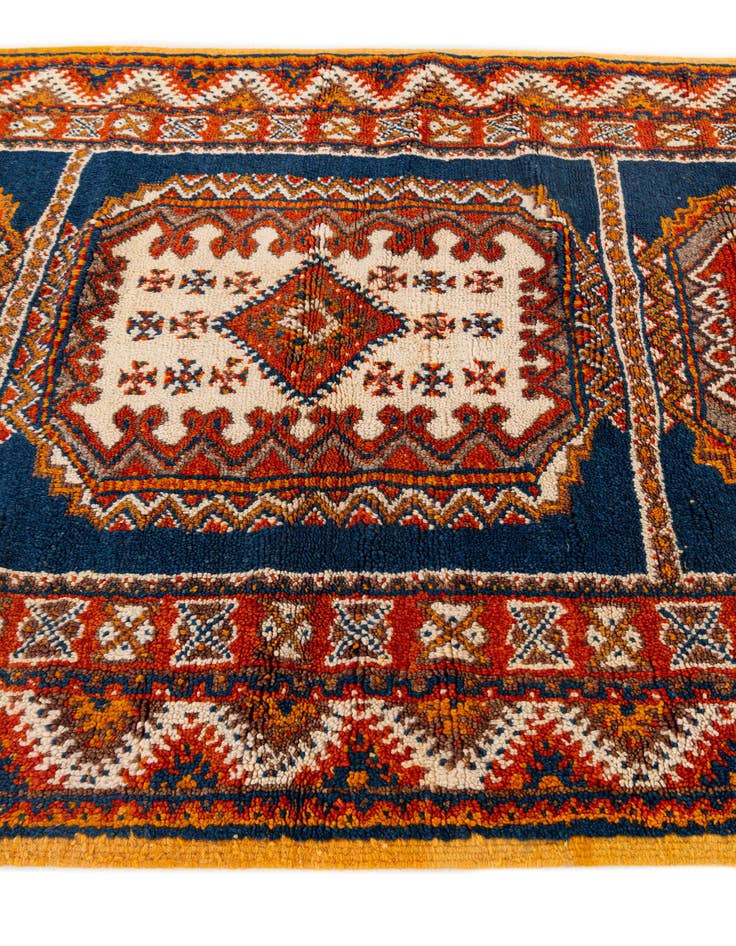 Detail image of  4' 3 x 6' 3  Hand Knotted Moroccan Wool Rug
