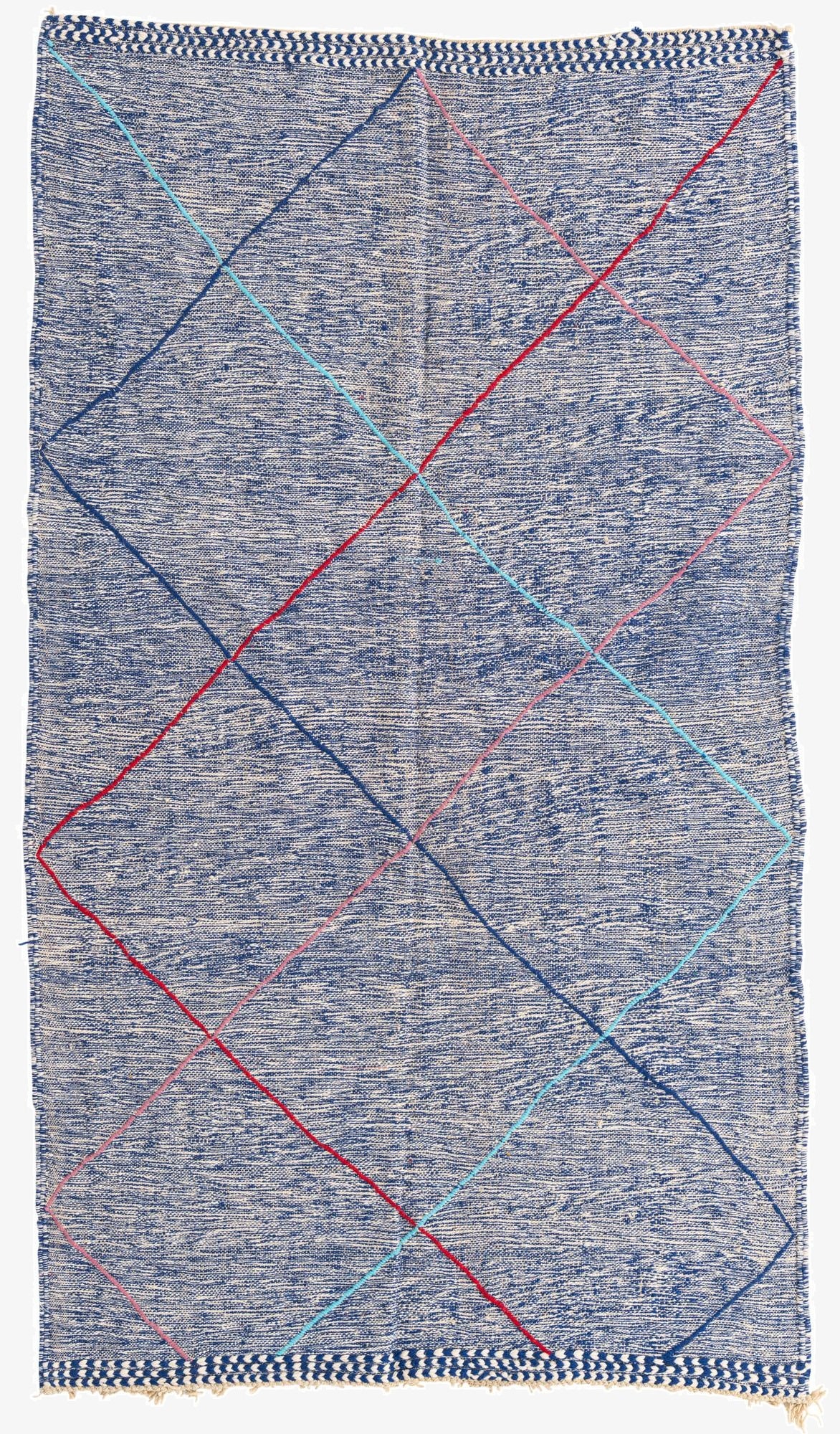  5' 2 x 9'  Hand Knotted Moroccan Wool Rug