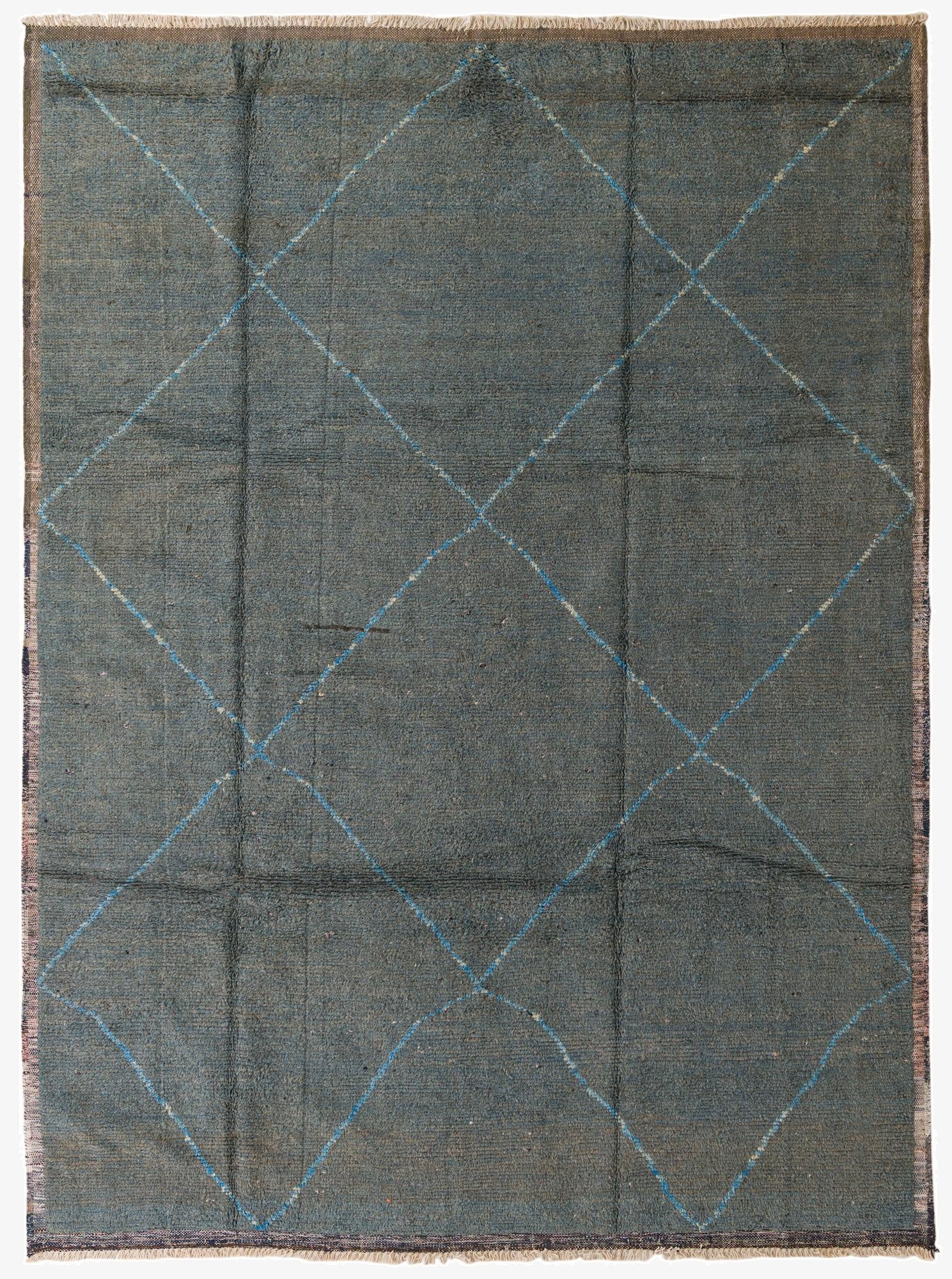  8' 9 x 11' 10  Hand Knotted Moroccan Wool Rug