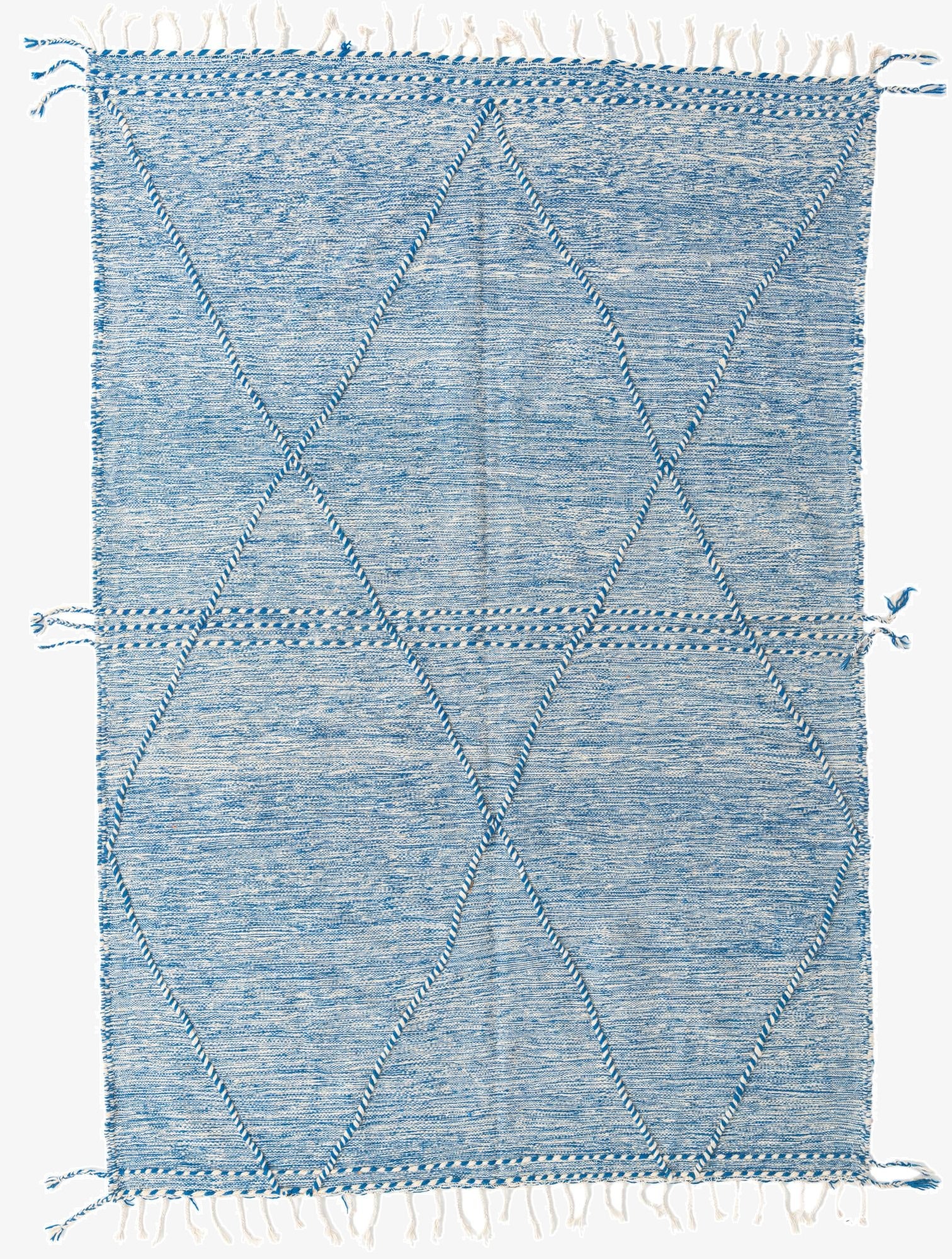  6' 8 x 9' 9  Hand Knotted Moroccan Wool Rug