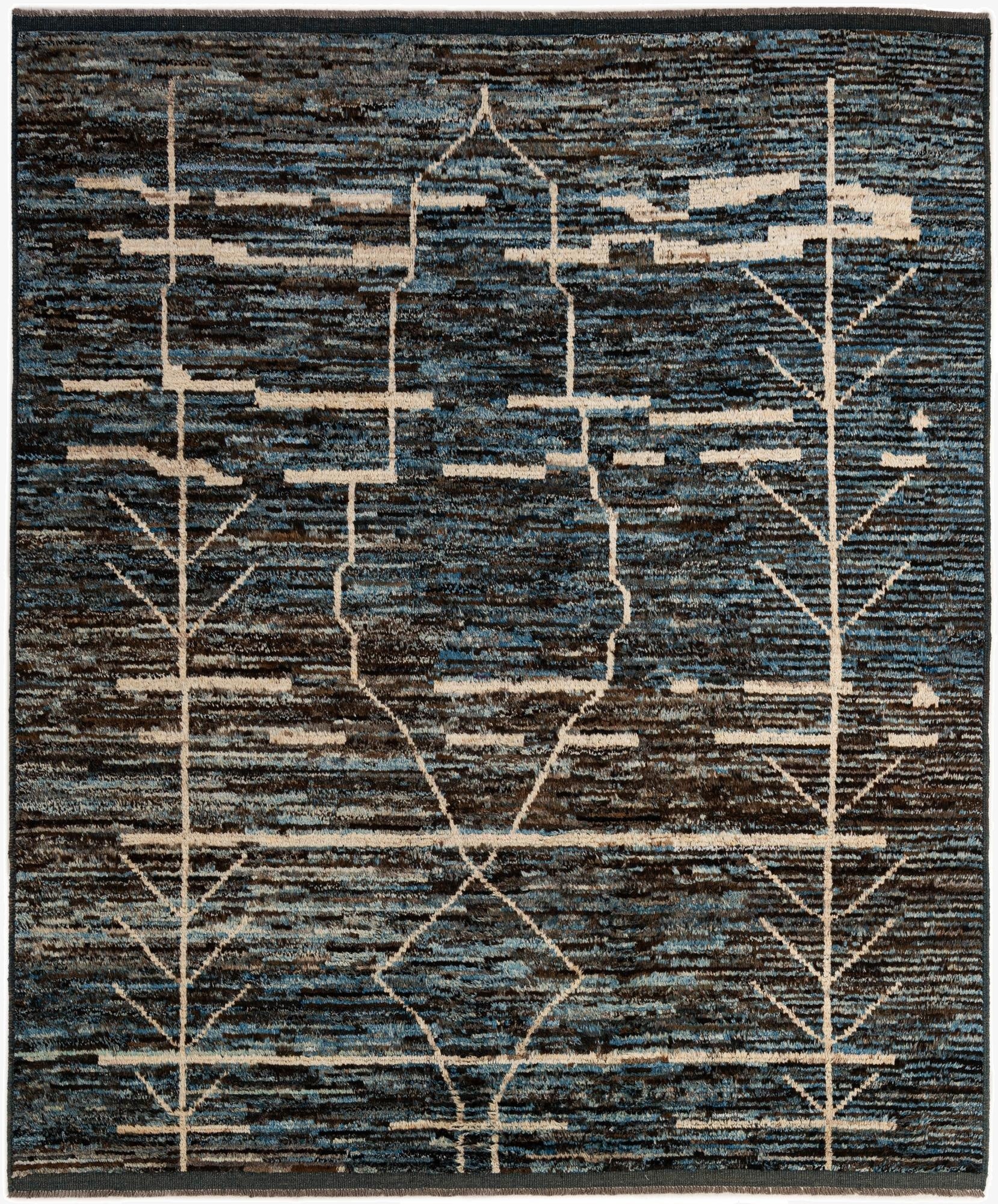  8' 5 x 10'  Hand Knotted Moroccan Wool Rug