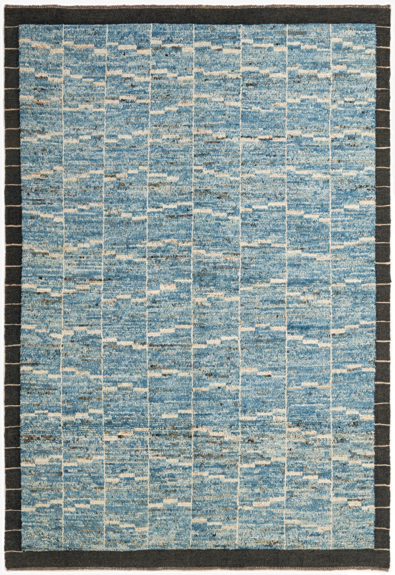  5' 6 x 8' 2  Hand Knotted Moroccan Wool Rug