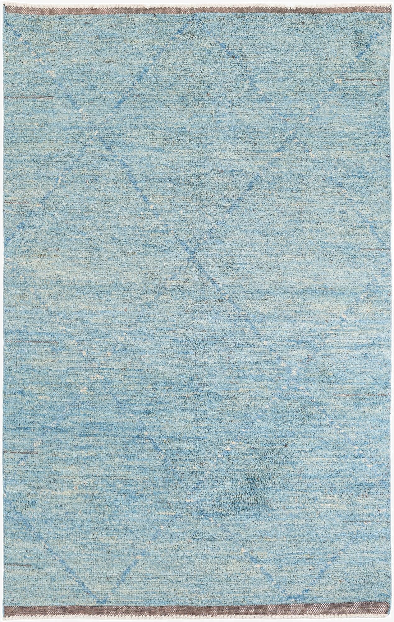  6' 1 x 9' 6  Hand Knotted Moroccan Wool Rug