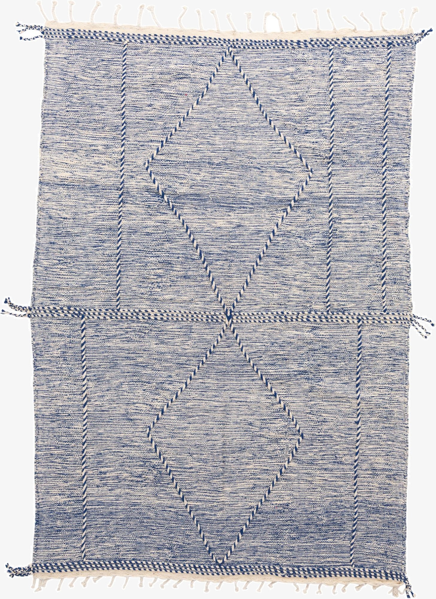  6' 7 x 9' 7  Hand Knotted Moroccan Wool Rug