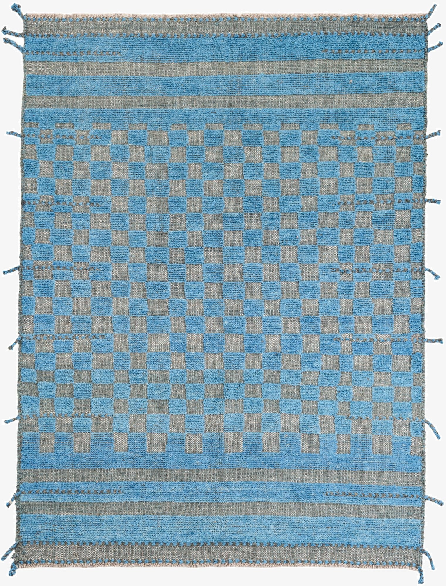  5' 4 x 7' 2  Hand Knotted Moroccan Wool Rug