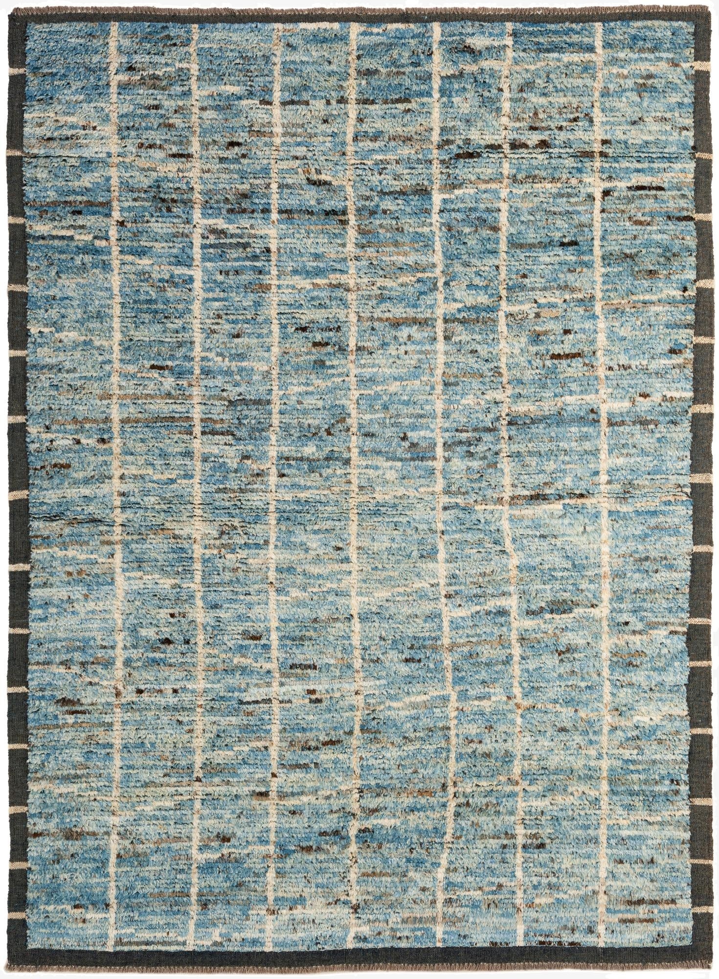  5' 9 x 7' 6  Hand Knotted Moroccan Wool Rug