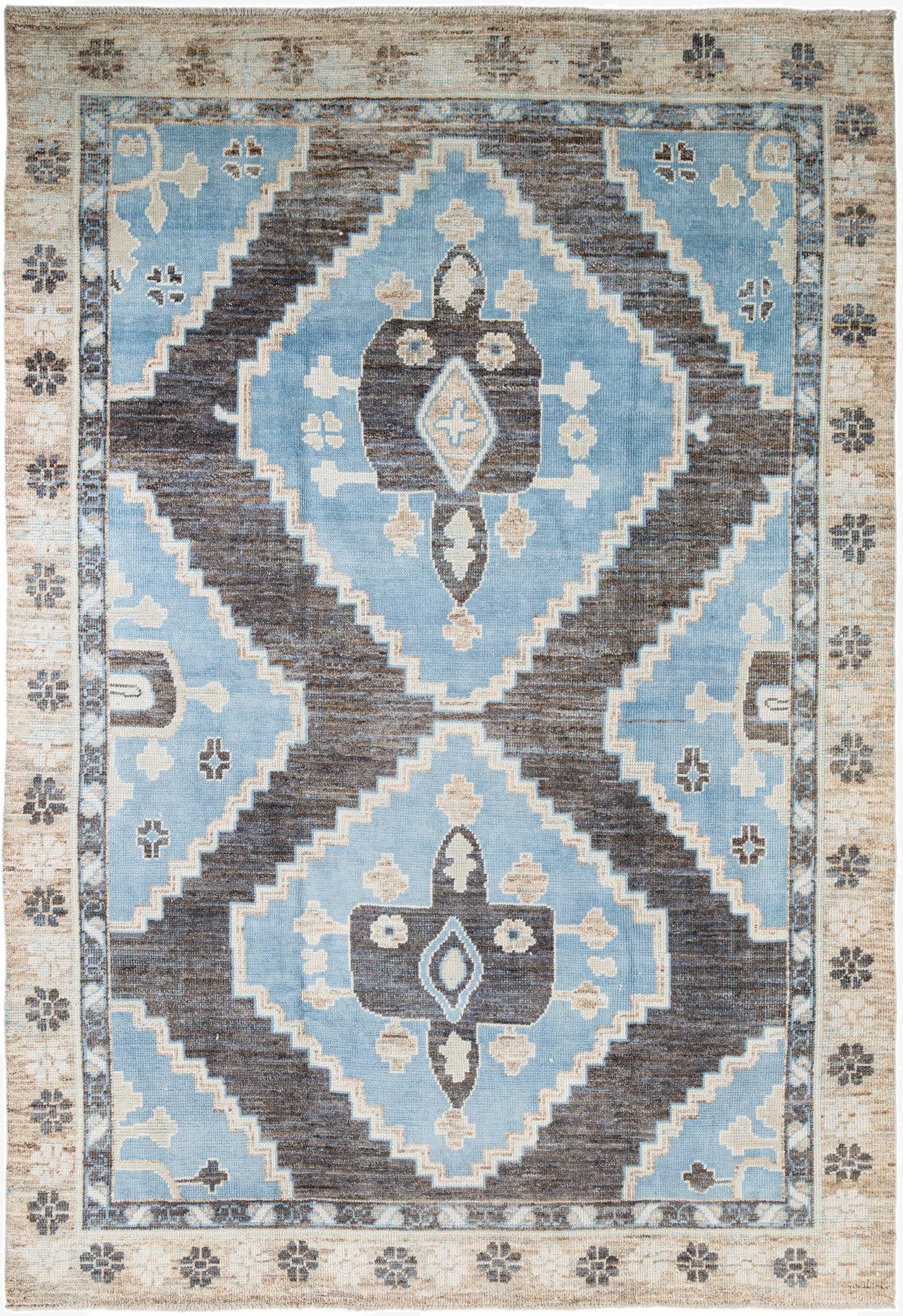  9' 4 x 13' 9  Hand Knotted Moroccan Wool Rug