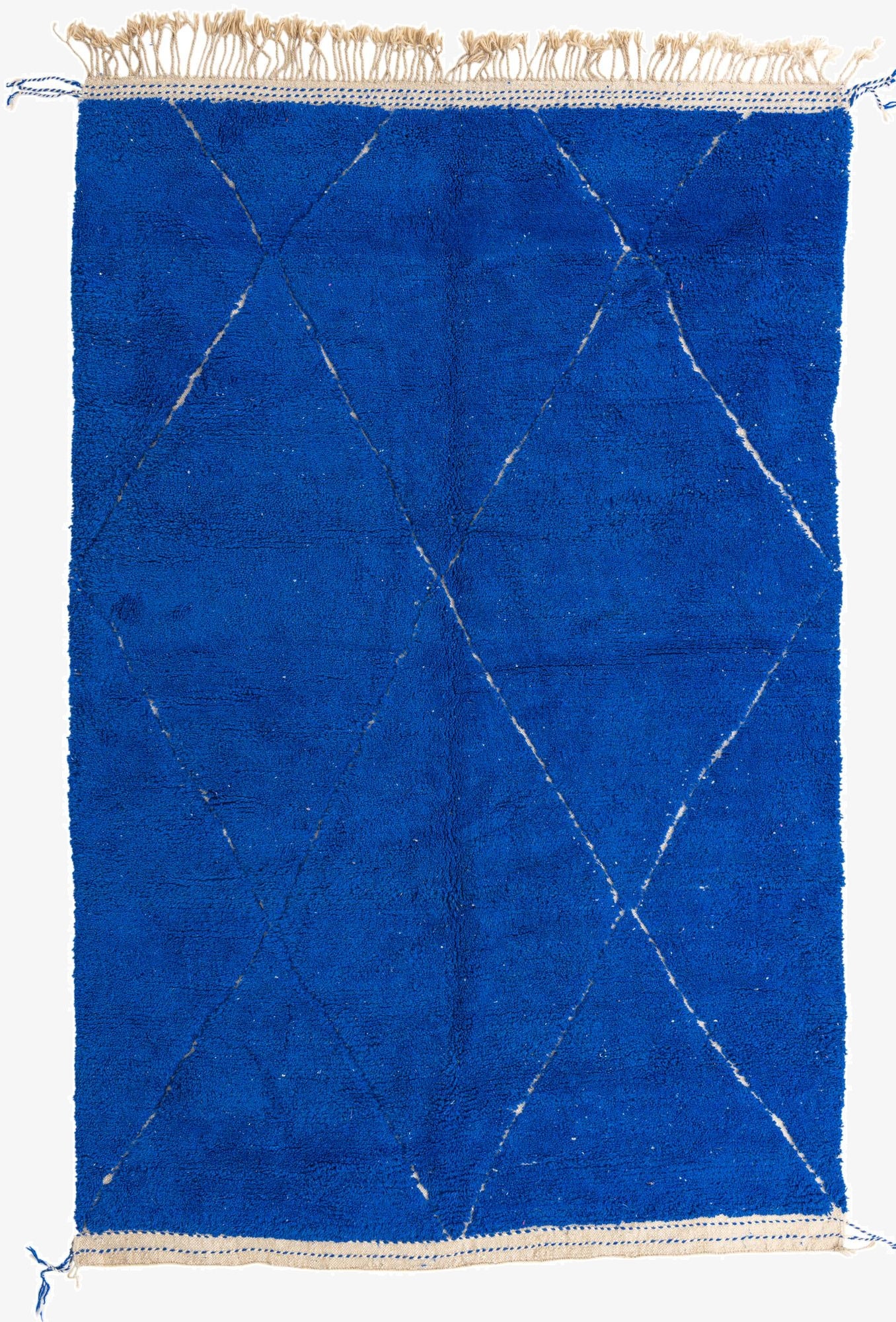  6' 7 x 10' 3  Hand Knotted Moroccan Wool Rug