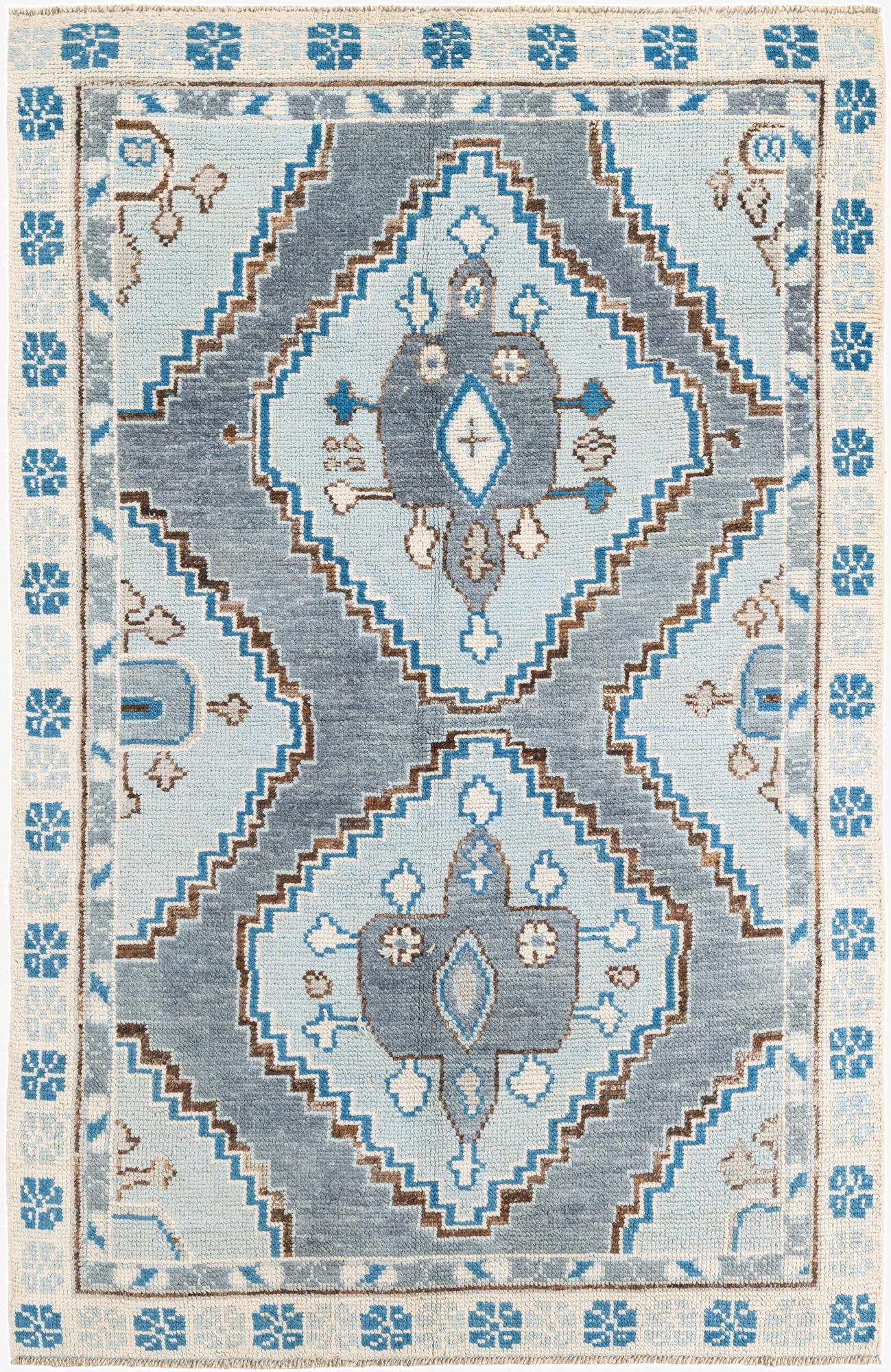  5' x 9'  Hand Knotted Moroccan Wool Rug
