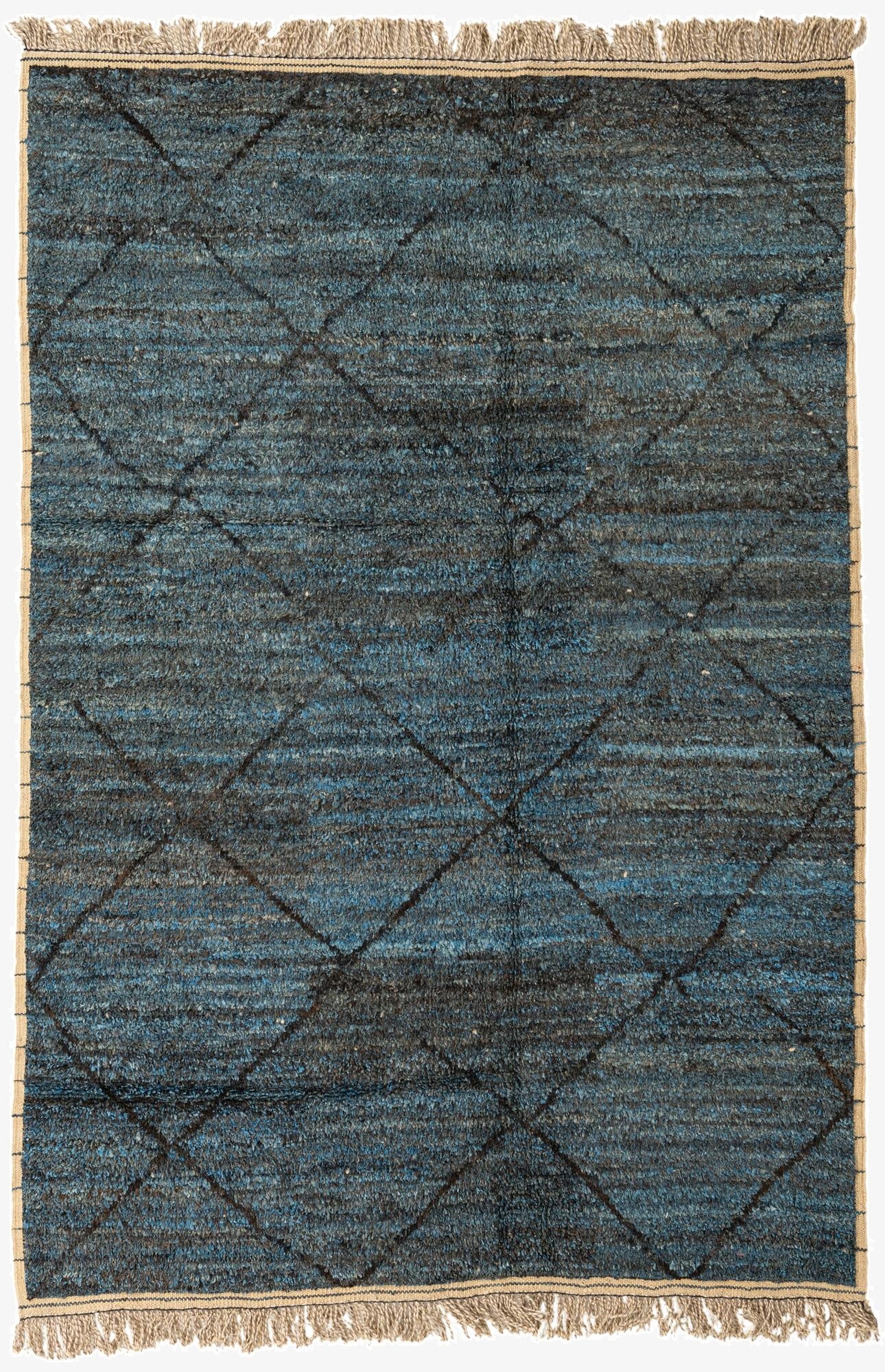  6' 5 x 9' 4  Hand Knotted Moroccan Wool Rug