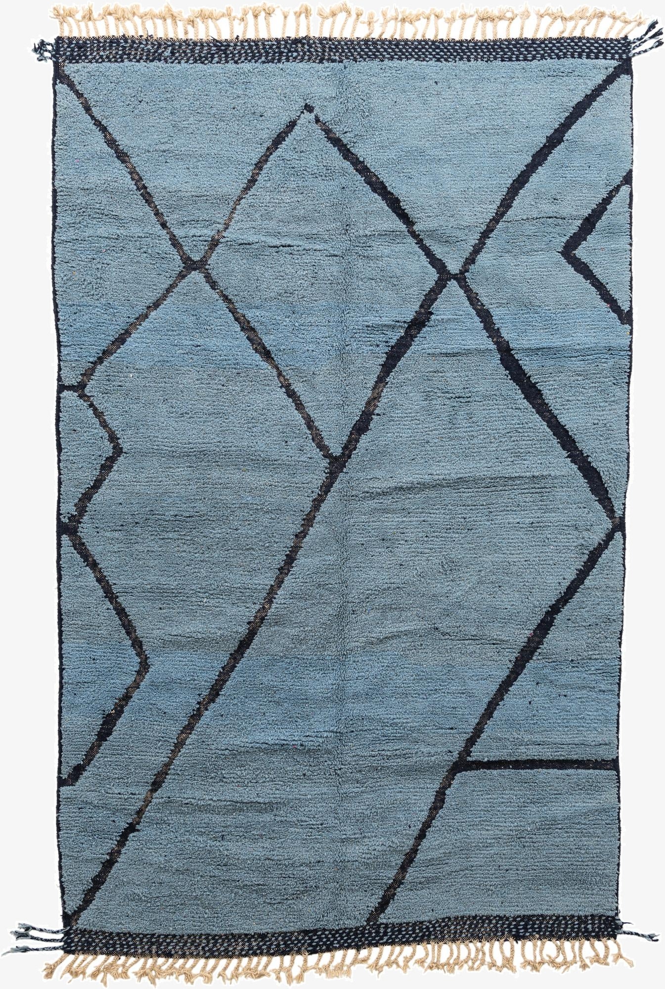  6' 5 x 10' 5  Hand Knotted Moroccan Wool Rug