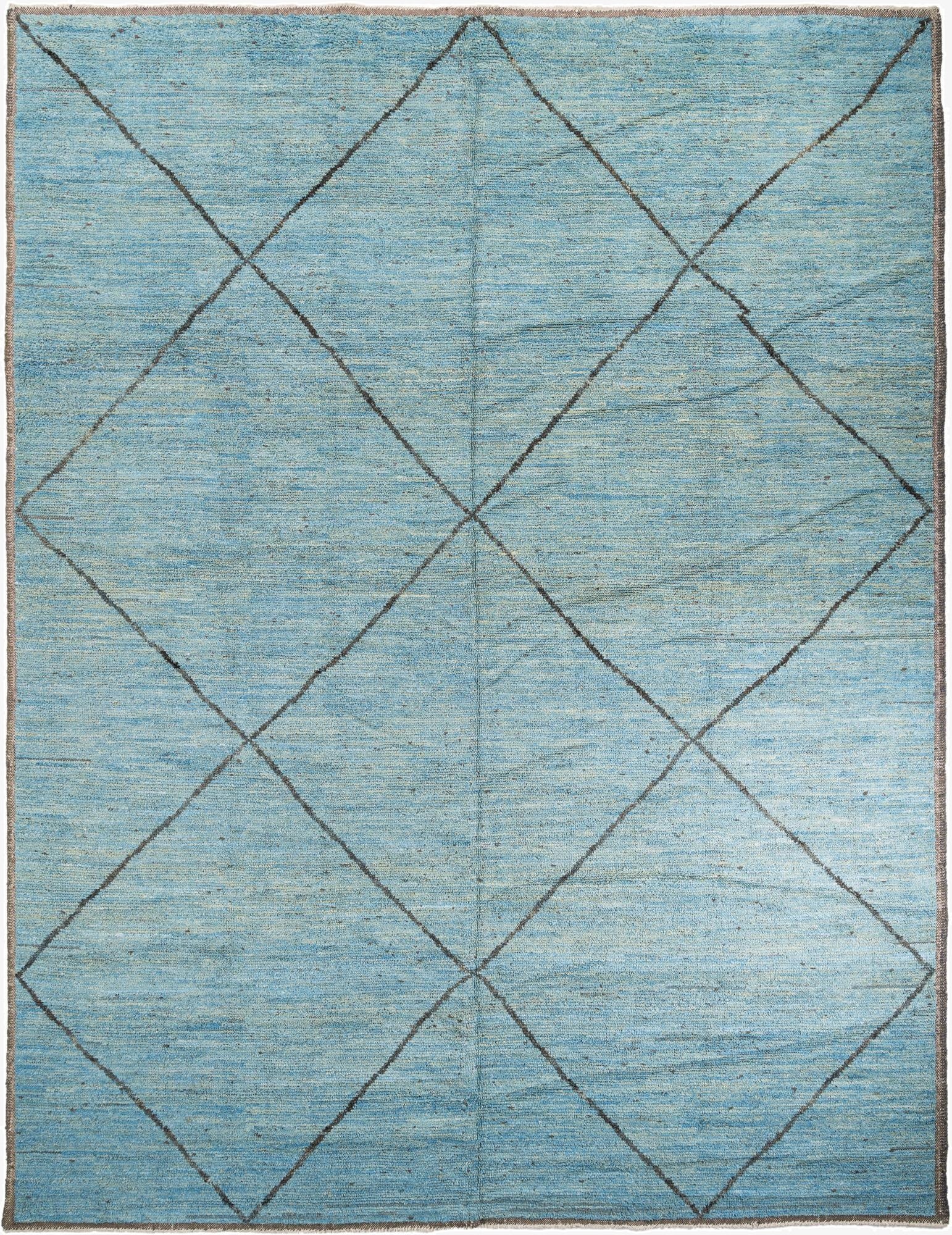  11' 9 x 15' 6  Hand Knotted Moroccan Wool Rug