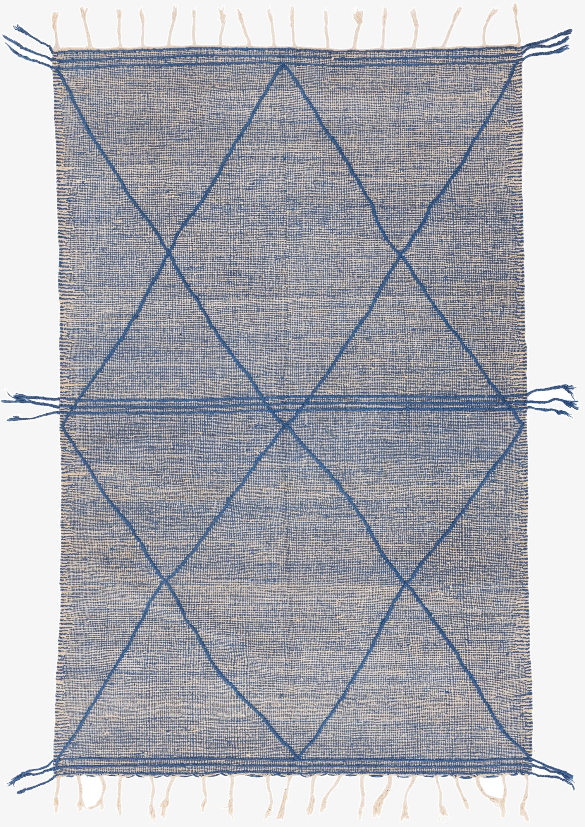  6' 8 x 10' 5  Hand Knotted Moroccan Wool Rug