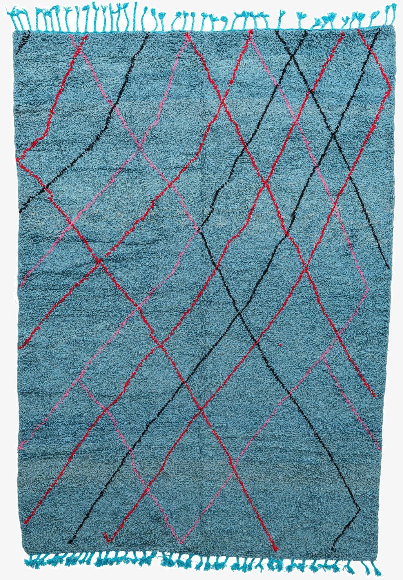  6' 10 x 10'  Hand Knotted Moroccan Wool Rug