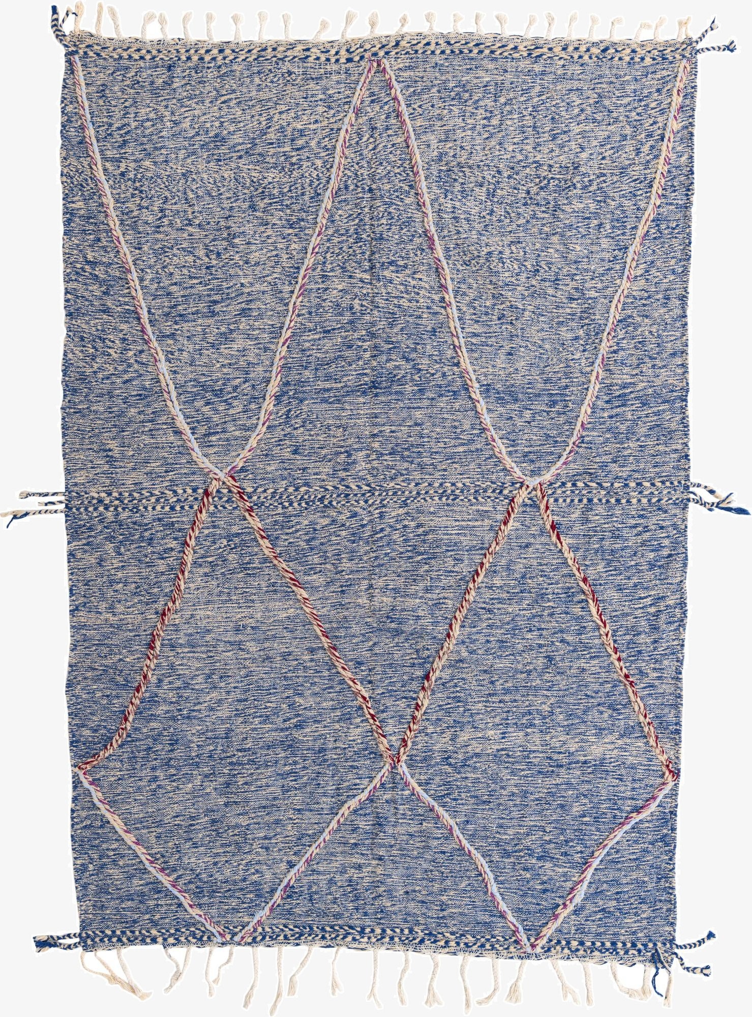  6' 7 x 9' 6  Hand Knotted Moroccan Wool Rug
