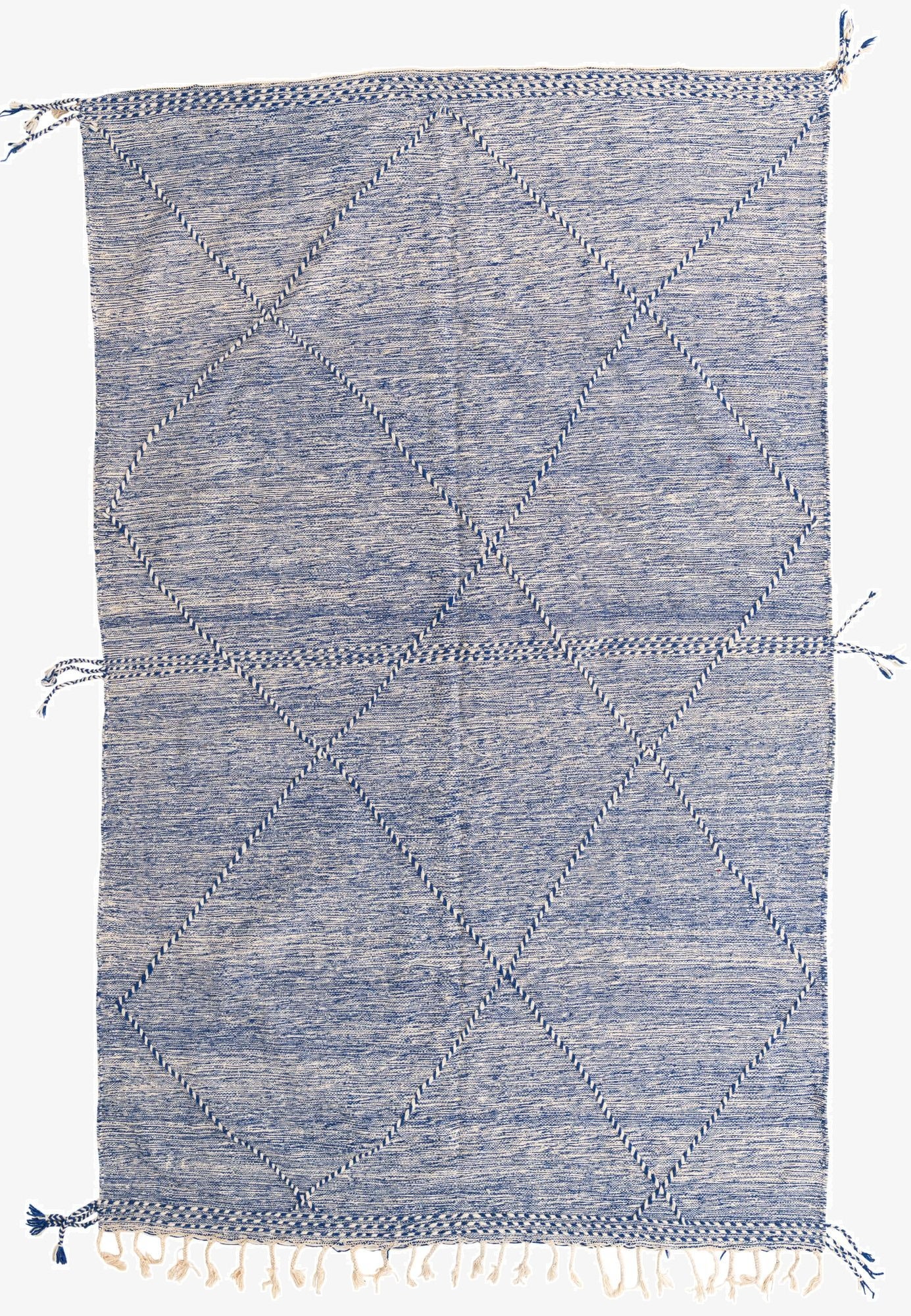  6' 8 x 10' 7  Hand Knotted Moroccan Wool Rug