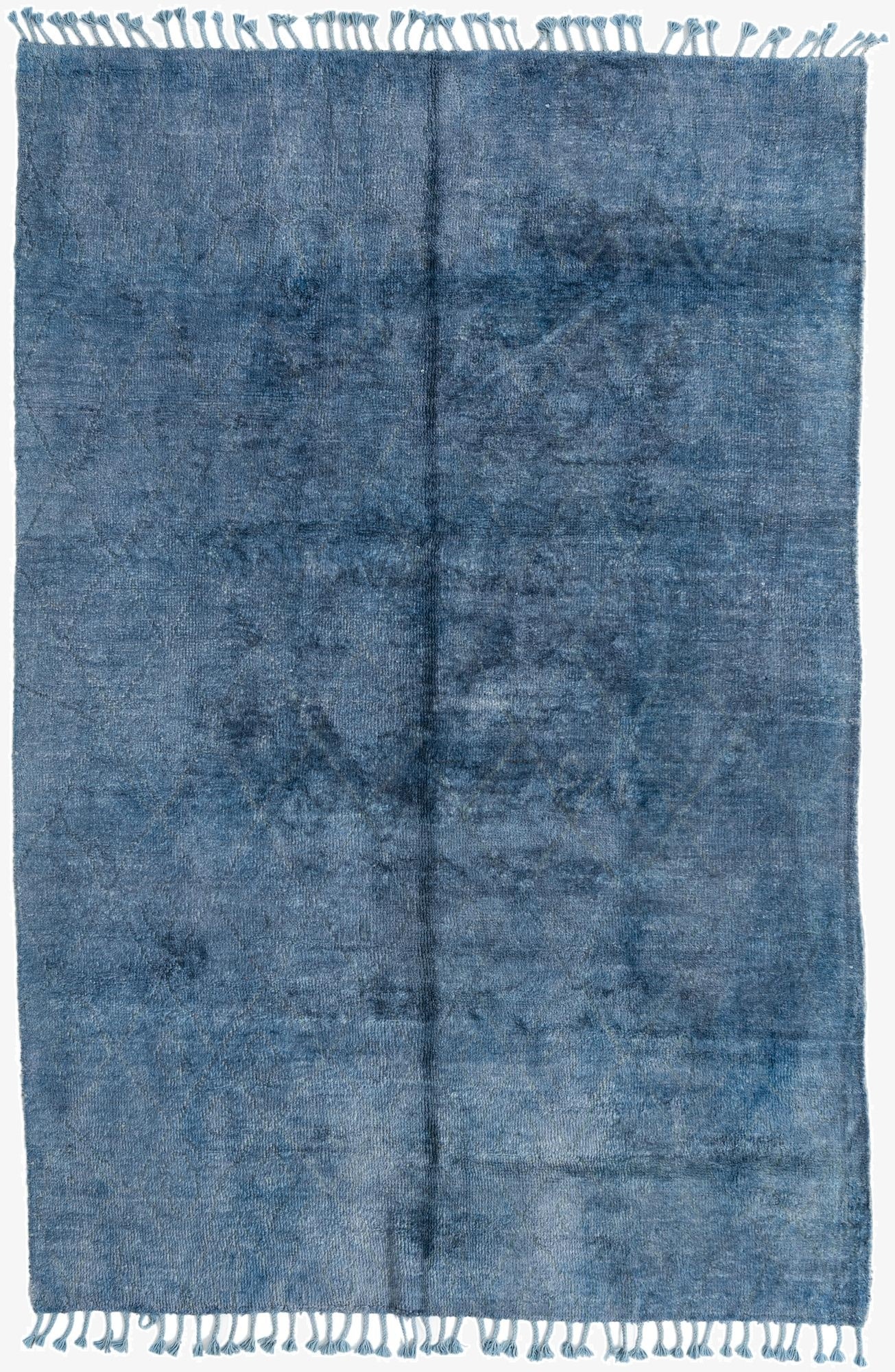  5' 6 x 8' 2  Hand Knotted Moroccan Wool Rug