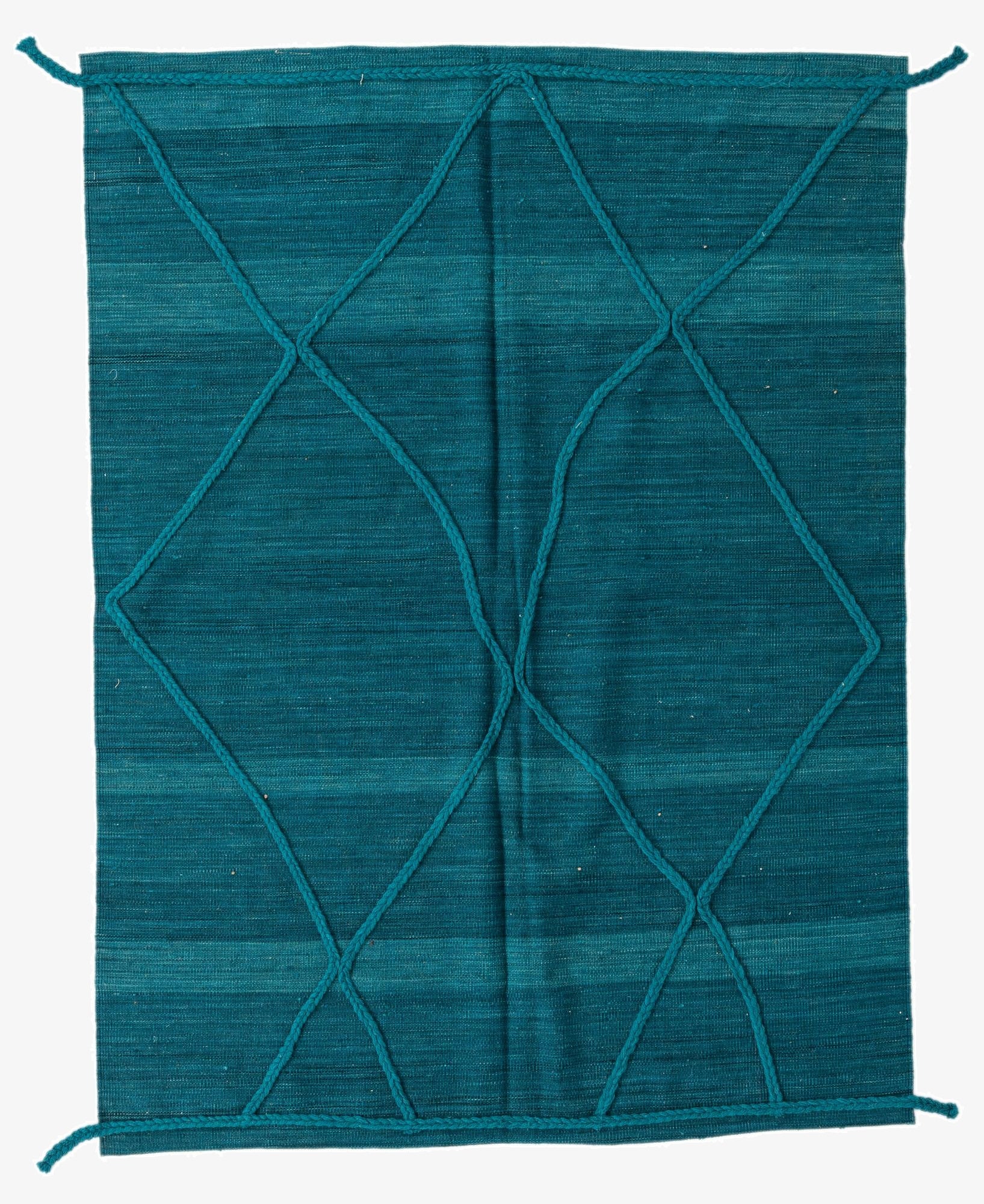  4' 10 x 6' 3  Hand Knotted Moroccan Wool Rug